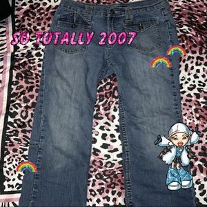 low-rise, ankle vintage jeans